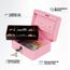 Geldkassette mit Schlüssel, tragbare Kasse mit Münzfach, kleine abschließbare Geldkassette für Haus, Büro und Veranstaltungen, 15 * 12 * 8cm(Rosa)