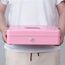 Geldkassette abschließbar mit Schlüssel,Geldkassette mit Münzzählbrett, Kleine tragbare Kasse für Haus, Büro und Veranstaltungen, 30 * 24 * 9cm Pink