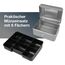 Westcott Geldkassette abschließbar (kompakt, 15 cm) Silber | Abschließbare Box aus Stahlblech mit 2 Schlüsseln | Herausnehmbare Einlage für Münzen mit 6 Fächern | E-51000 SILVER