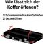 ASVP Shop Geldkoffer zum Geburtstag oder als Verpackung für Gutscheine - Mini Aktenkoffer aus Aluminium mit Schnappverschluss als Hochzeitsgeschenk und Grußkarte - Ideal als Geschenk(Red)