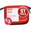 Mini Erste Hilfe Set (3 Stück) - Kompakt & Leicht - 51 Teile für Reisen, Outdoor, Camping, Fahrrad - Reiseapotheke Erste Hilfe Set