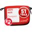 Mini Erste Hilfe Set (2 Stück) - Kompakt & Leicht - 51 Teile für Reisen, Outdoor, Camping, Fahrrad - Reiseapotheke Erste Hilfe Set