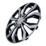 cartrend Daytona Universal Radzierblenden in schwarz/silber, Radkappen 15 Zoll, Felgenschutz aus robustem Kunststoff, 4 Zierblenden, Autozubehör