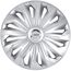 Michelin Radkappen MX-MS 14 Zoll Universal Radzierblenden 4er Set Fürs Auto ABS Kunststoff | Silber mit Chromring