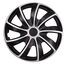 Nrm KO093 Radzierblende Quad Bicolor, schwarz/silber, 14 Zoll,4er Set