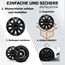 Radkappen 16 Zoll - schwarz Radzierblenden 4er-Set von 13-16 Zoll - Stormer Radblenden für die meisten Automarken und Stahlfelgen - Zierkappen in Schwarz oder Silber - Felgenabdeckung