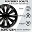 Radkappen 16 Zoll schwarz für Stahlfelgen - Deltanos Radzierblenden in 13-16 Zoll schwarz und Silber