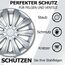 Radkappen 15 Zoll Silber für Stahlfelgen - Deltanos Radzierblenden in 13-16 Zoll schwarz und Silber