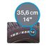 Goodyear Auto Radzierblenden Radkappen Radblenden „Memphis Carbon“, 4er Set, 35 cm (14 Zoll), Schwarz/Silber