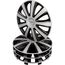 Goodyear Auto Radzierblenden Radkappen Radblenden „Memphis Carbon“, 4er Set, 35 cm (14 Zoll), Schwarz/Silber