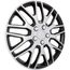 cartrend Radkappen Branch, 15 Zoll, für alle gängigen Stahlfelgen, aus Spezial-ABS-Qualitätskunststoff, schlagfest, zweischichtige Metallic-Lackierung, überlackierbar, schwarz-silber, 4 Stück