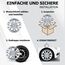 Radkappen 16 Zoll - Silber Radzierblenden 4er-Set von 13-16 Zoll - Stormer Radblenden für die meisten Automarken und Stahlfelgen - Zierkappen in Schwarz oder Silber - Felgenabdeckung für Autofelgen