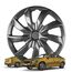 WALSER Premium Radkappen Turbine Graphite, 4er Set Radkappen Auszeichnung Sehr Gut*, Radzierblenden 14 Zoll, Radblenden für Alufelgen Stahlfelgen, Auto Radzierblende Graphit - Made in Europe