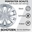 Radkappen 16 Zoll - Silber Radzierblenden 4er-Set von 13-16 Zoll - Stormer Radblenden für die meisten Automarken und Stahlfelgen - Zierkappen in Schwarz oder Silber - Felgenabdeckung für Autofelgen