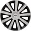 Goodyear Auto Radzierblenden Radkappen Radblenden „Memphis Carbon“, 4er Set, 35 cm (14 Zoll), Schwarz/Silber