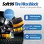 detailmate Reifen- und Kunststoffpflege Bundle Basis | Soft99 Tire Black Wax 170g + 2X Applikatorpad + 1x Mikrofaser Poliertuch 550GSM | Reifenwachs mit Färbungseffekt