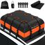 FIVKLEMNZ Dachbox Auto, Dachgepäckträger Tasche, Wasserdicht für alle Fahrzeugdächer mit/ohne Gepäckträger Inklusive Topper Anti-Rutsch-Matte + Verstärkte Gurte +6 Türhaken +Gepäckschloss(21 Kubikfuß)