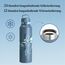UZSPACE Edelstahl Trinkflasche 1l (970ml), Isolierte Thermosflasche mit 1-Klick-Öffnung, 100% Auslaufsicher, Sport Wasserflasche für Wandern Sport Fitness Gym Outdoor, Art-Schieferblau