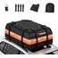 Wisamic Auto Dachbox 425 Liter Faltbar Dachtasche Wasserdicht Dachkoffer Tragbar Aufbewahrungsbox mit Anti-Rutsch Matte für Auto mit/ohne Reling zu Reisen und Gepäcktransport