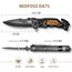 NedFoss DA75 Profi Rettungsmesser, 10cm Klappmesser mit Gurtschneider & Glasbrecher, Taschenmesser mit Liner Lock & Kugellager, Einhandmesser für Auto, Outdoor-Notfallmesser mit Gürtelclip
