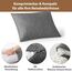 PEUJEW Reisekissen Memory Foam Kissen, Camping Kissen Kleines Kissen 45x35x12 cm, Reisekopfkissen mit Wasserdichter Packsack, Ideal für Flugzeug, Auto und Camping (M, Grau)