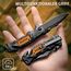 NedFoss DA75 MINI Rettungsmesser, 7.5CM Klappmesser mit Gurtschneider & Glasbrecher, Taschenmesser mit Liner Lock &Kugellager, Einhandmesser für Auto, Outdoor Messer Survival mit Clip in Geschenk-Box