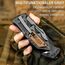 NedFoss DA75 Zweihandmesser, 10CM Taschenmesser mit Gurtschneider & Glasbrecher, Legales Klappmesser mit Liner Lock & Kugellager, Survival Messer Outdoor, Rettungsmesser mit Clip in Geschenk-Box