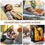 PEUJEW Reisekissen Memory Foam Kissen, Camping Kissen Kleines Kissen 45x35x12 cm, Reisekopfkissen mit Wasserdichter Packsack, Ideal für Flugzeug, Auto und Camping (M, Grau)