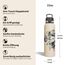 UZSPACE Edelstahl Trinkflasche 1l (970ml), Isolierte Thermosflasche mit 1-Klick-Öffnung, 100% Auslaufsicher, Sport Wasserflasche für Wandern Sport Fitness Gym Outdoor, Art-Weiß