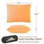 PEUJEW Reisekissen Memory Foam Kissen, Camping Kissen Kleines Kissen 45x35x12 cm, Reisekopfkissen mit Wasserdichter Packsack, Ideal für Flugzeug, Auto und Camping (M, Aprikosengelb)