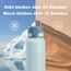 UZSPACE Thermosflasche Kinder 700ml, Isolierte Edelstahl Trinkflasche mit 1-Klick-Öffnung, 100% Auslaufsicher, Sport Wasserflasche für Schule Fitness Gym Outdoor, Nebelblau
