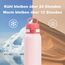 UZSPACE Edelstahl Trinkflasche 1l (970ml), Isolierte Thermosflasche mit 1-Klick-Öffnung, 100% Auslaufsicher, Sport Wasserflasche für Wandern Sport Fitness Gym Outdoor, Quarzrosa