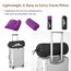 PEUJEW Reisekissen Memory Foam Kissen, Camping Kissen Kleines Kissen 58x40x12 cm, Reisekopfkissen mit Wasserdichter Packsack, Ideal für Flugzeug, Auto und Camping (L, Lila)