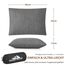 PEUJEW Reisekissen Memory Foam Kissen, Camping Kissen Kleines Kissen 40x30x12 cm, Reisekopfkissen mit Wasserdichter Packsack, Ideal für Flugzeug, Auto und Camping (S, Grau)