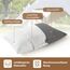 PEUJEW Reisekissen Memory Foam Kissen, Camping Kissen Kleines Kissen 40x30x12 cm, Reisekopfkissen mit Wasserdichter Packsack, Ideal für Flugzeug, Auto und Camping (S, Grau)