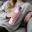 UZSPACE Edelstahl Trinkflasche 1l (970ml), Isolierte Thermosflasche mit 1-Klick-Öffnung, 100% Auslaufsicher, Sport Wasserflasche für Wandern Sport Fitness Gym Outdoor, Art-Kristalllila
