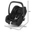 Maxi-Cosi CabrioFix i-Size, Babyschale, 0–12 Monate, max. 12 kg, leichter i-Size Kindersitz (3,2 kg), Sonnenverdeck, gepolsterter Sitz, für viele Maxi-Cosi Kinderwagen, Essential Black