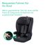 Bebeconfort Ever i-Safe, Mitwachsender Kindersitz 9-36 kg, 15 M.–12 J., 76–150cm, Kindersitzerhöhung, R129-Sicherheit, Seitenaufprallschutz, 11 Kopfstützenpositionen, Integrierte Armlehnen, Full Black