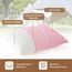 PEUJEW Reisekissen Memory Foam Kissen, Camping Kissen Kleines Kissen 58x40x12 cm, Reisekopfkissen mit Wasserdichter Packsack, Ideal für Flugzeug, Auto und Camping (L, Aprikosenrosa)