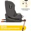 Jovikids 360° Drehbar Kindersitz mit ISOFIX, i-Size 40-150cm(ab Geburt -12 Jahre) Baby Autositz Reboarder mit Liegefunktion & Abnehmbar Vordach, ECE R129 (grau)