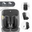 KikkaBoo i-Size i-­FLIT, Kindersitz 9-36 kg ISOFIX, Autokindersitz 76-150 cm, Gruppe 1/2/3, 15 Monate bis 12 Jahre, SPS Seitenschutz, Top Tether, Verstellbare Kopfstütze, Dunkelgrau