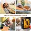 PEUJEW Reisekissen Memory Foam Kissen, Camping Kissen Kleines Kissen 45x35x12 cm, Reisekopfkissen mit Wasserdichter Packsack, Ideal für Flugzeug, Auto und Camping (M, Aprikosengelb)