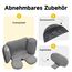 Jovikids 360° Drehbar Kindersitz mit ISOFIX, i-Size 40-150cm(ab Geburt -12 Jahre) Baby Autositz Reboarder mit Liegefunktion & Abnehmbar Vordach, ECE R129 (grau)
