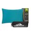 PEUJEW Reisekissen Memory Foam Kissen, Camping Kissen Kleines Kissen 45x35x12 cm, Reisekopfkissen mit Wasserdichter Packsack, Ideal für Flugzeug, Auto und Camping (M, Türkisblau)
