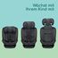 Bebeconfort EverFix i-Size Kindersitz, Vorwärtsgerichteter Kindersitz, ISOFIX-Kindersitz, von 15 Monaten bis zu 12 Jahren, 9-36 kg, 76-150 cm, Tinted Black