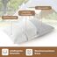 PEUJEW Reisekissen Memory Foam Kissen, Camping Kissen Kleines Kissen 40x30x12 cm, Reisekopfkissen mit Wasserdichter Packsack, Ideal für Flugzeug, Auto und Camping (S, Hellgrau)