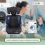 Fablekids Kinderautositz | 3-Punkt-Sicherheitsgurt | Autokindersitz ab 15 M. | Autositz für Kinder 76-150 cm | Kindersitz einstellbare Kopfstütze | ECE R129/03 | Verstellbar 44,5x41x68-75cm | Blau