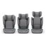 Kinderkraft JUNIOR FIX 2 PRO Kindersitz 100–150 cm, Verstellbare Kopfstütze, H-GUARD, SPS, ISOFIX und Gurtmontage, Atmungsaktiver AIR FLOW Bezug, Einfaches Anschnallen, Grau