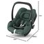 Maxi-Cosi CabrioFix i-Size, Babyschale, 0–12 Monate, max. 12 kg, leichter i-Size Kindersitz (3,2 kg), Sonnenverdeck, gepolsterter Sitz, für viele Maxi-Cosi Kinderwagen, Essential Green