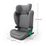 Kinderkraft JUNIOR FIX 2 PRO Kindersitz 100–150 cm, Verstellbare Kopfstütze, H-GUARD, SPS, ISOFIX und Gurtmontage, Atmungsaktiver AIR FLOW Bezug, Einfaches Anschnallen, Grau